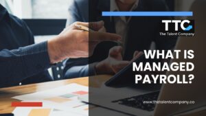 managed payroll processing system dashboard showing salary calculations and compliance tracking